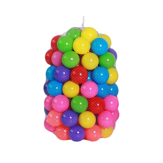 Sacul cu 100 de bile multicolore